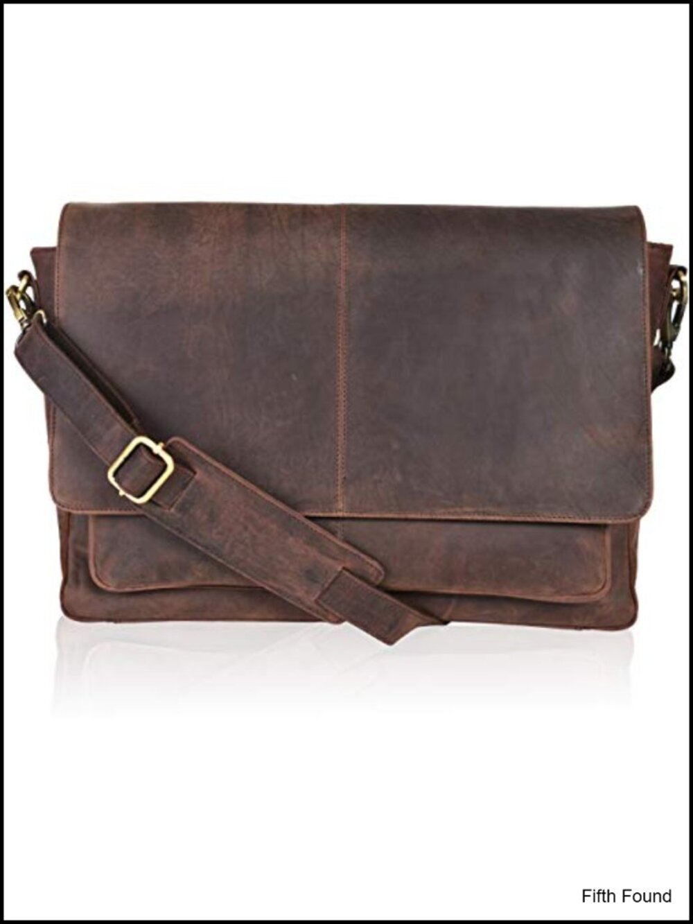 Handcrafted Full-Grain Leather Messenger Bag Laptop Briefcase Crossbody